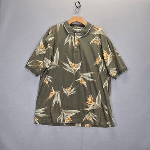Bamboo Cay Polo Shirt Men's XL Hawaiian Tropical Floral